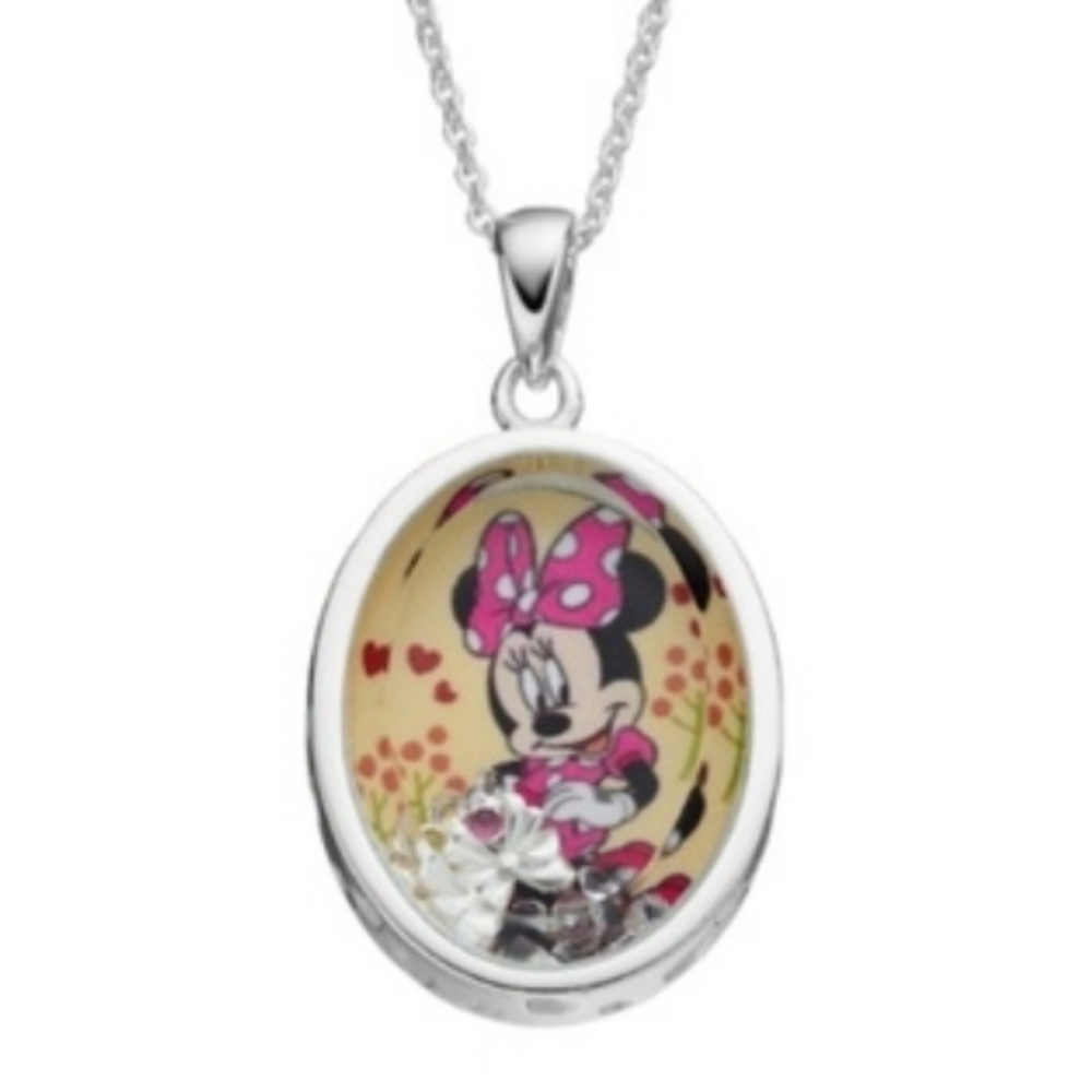 Disney's Minnie Mouse Silver Plated Pendant Necklace